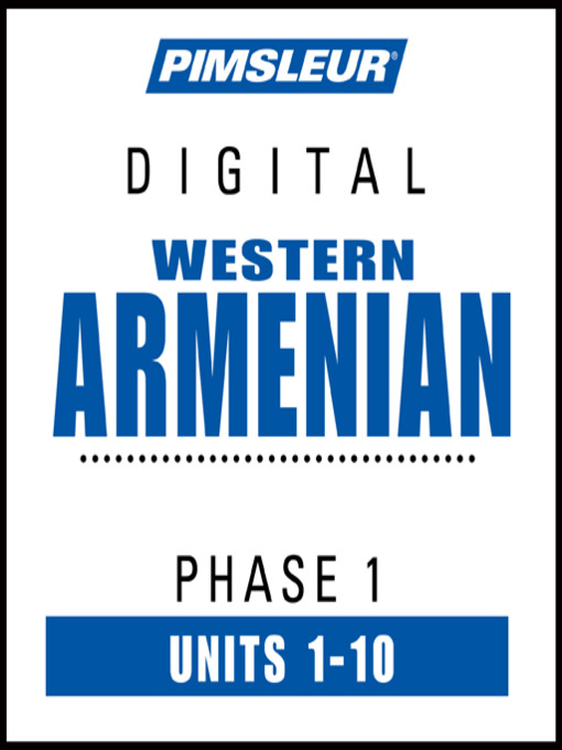Title details for Pimsleur Armenian (Western) Level 1 by Pimsleur - Available